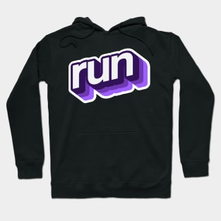 Run purple Hoodie